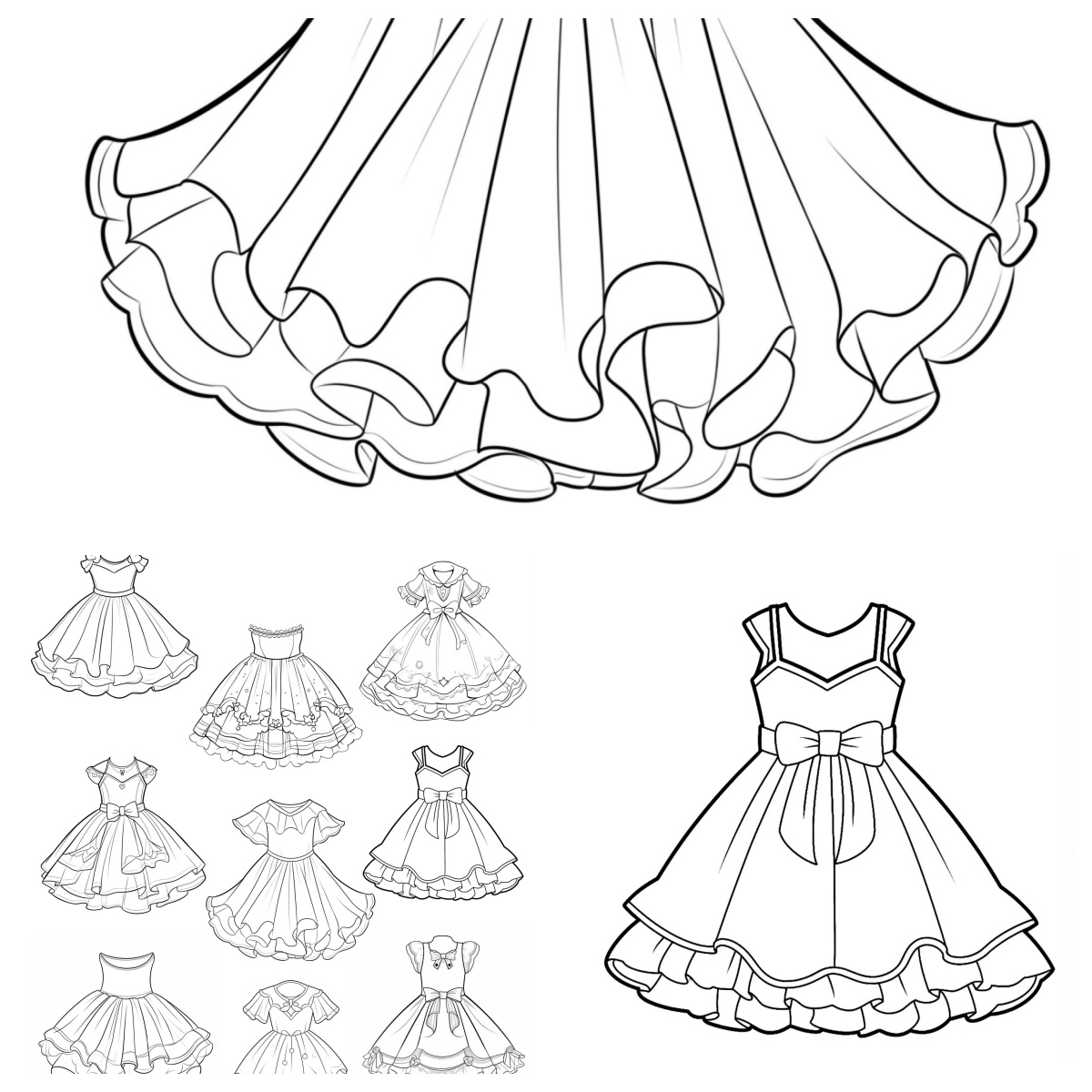 公主裙简笔画裙子涂色公主裙简笔画漂亮公主裙简笔画晚礼服公主裙怎么