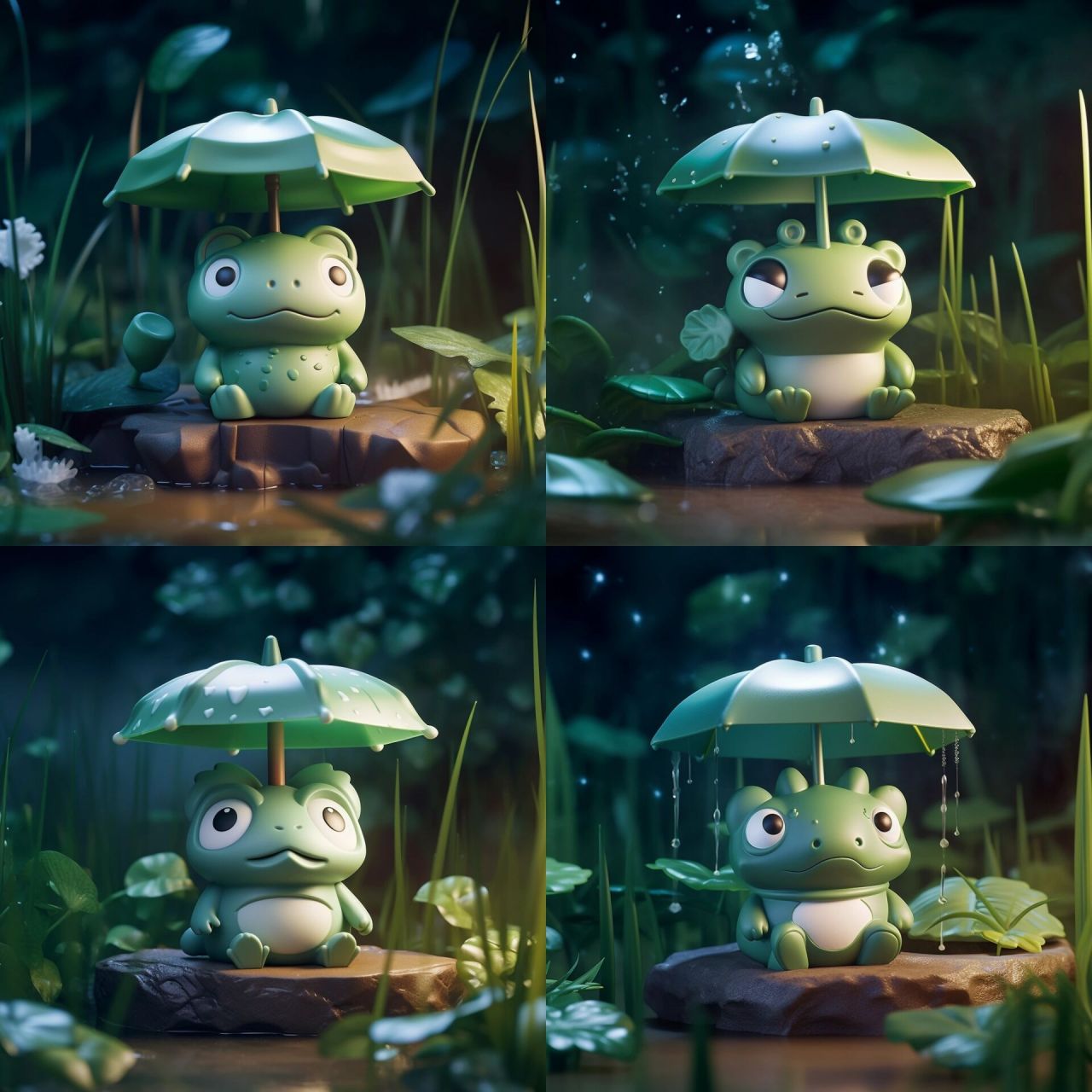 ai绘画:快乐的一只小青蛙 leap frog 快乐池塘栽种了,梦想就变成海洋