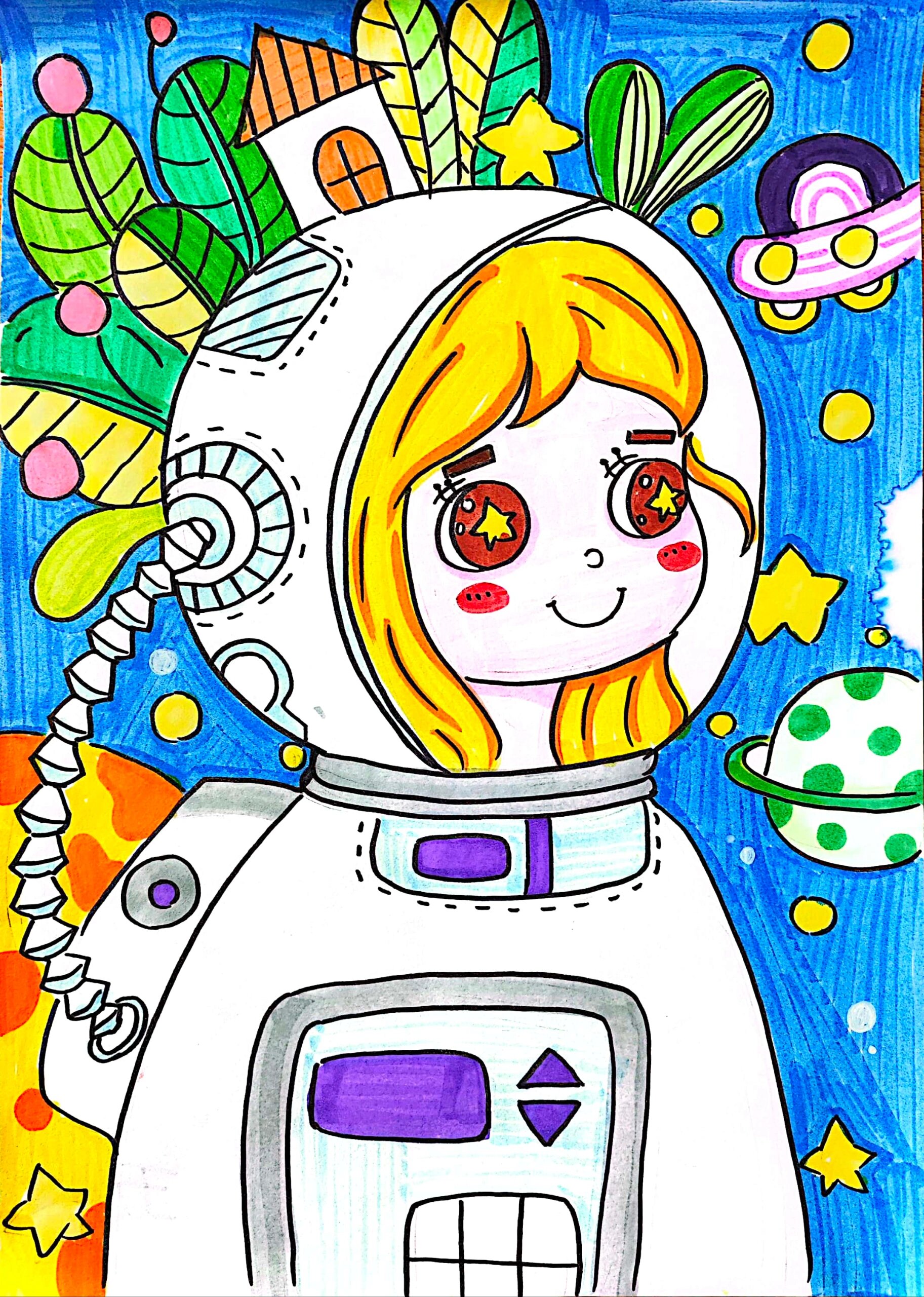 五年级简笔画留存 #儿童创意画# #幼儿创意美术# #创意美术# #简笔画
