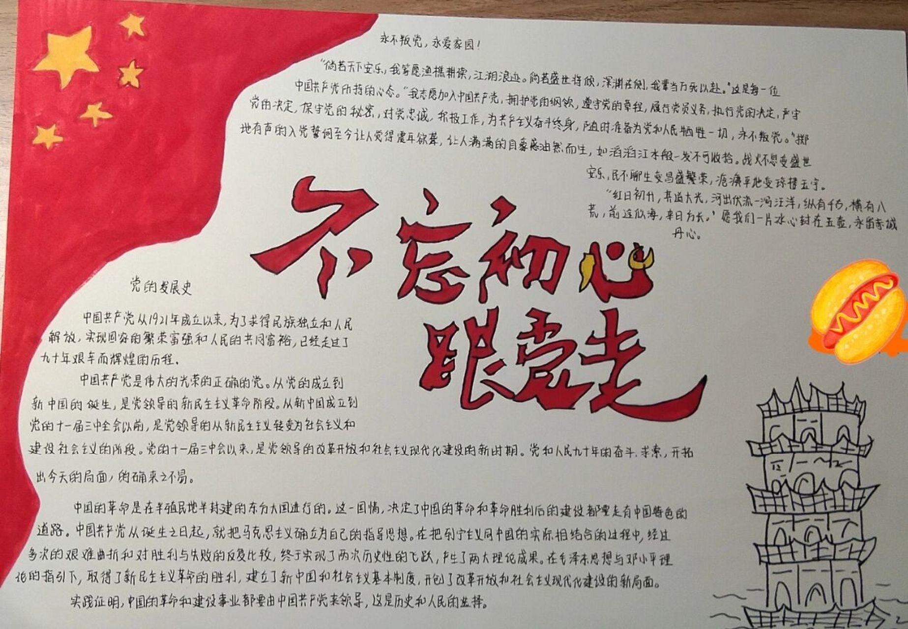 关于党的手抄报 关于党的手抄报 由于当时已经很晚了,就简单拍了一下