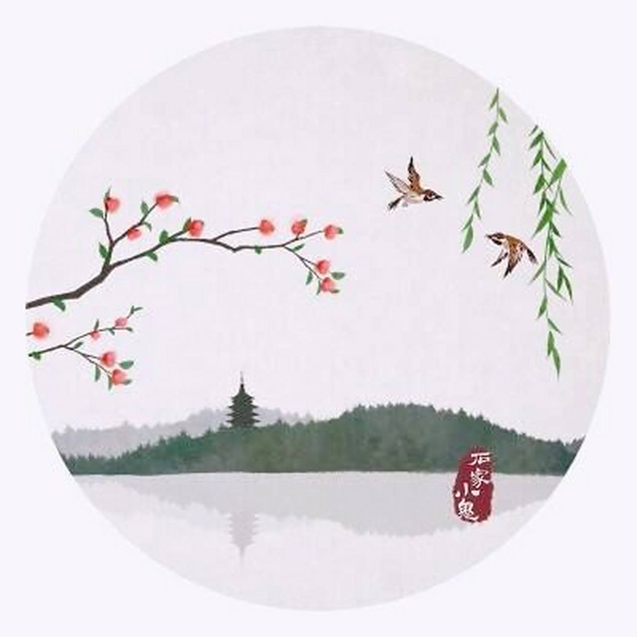 好看美丽的水墨画头像