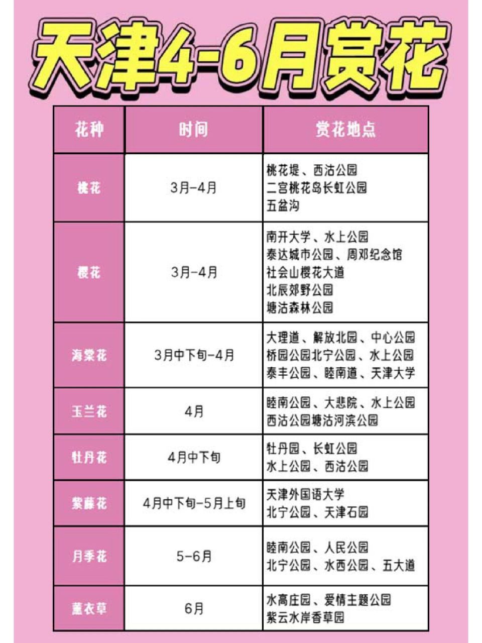 2023天津最全赏花地图&时间6015周末约起来 阳春三月如约而至 又