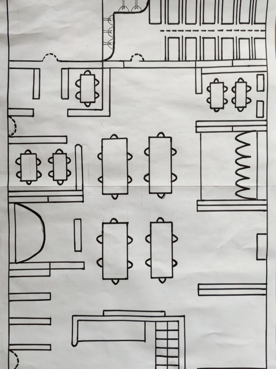 幼儿园室内室外平面设计图 室内:a3纸张 铅笔,橡皮,格尺 马克笔