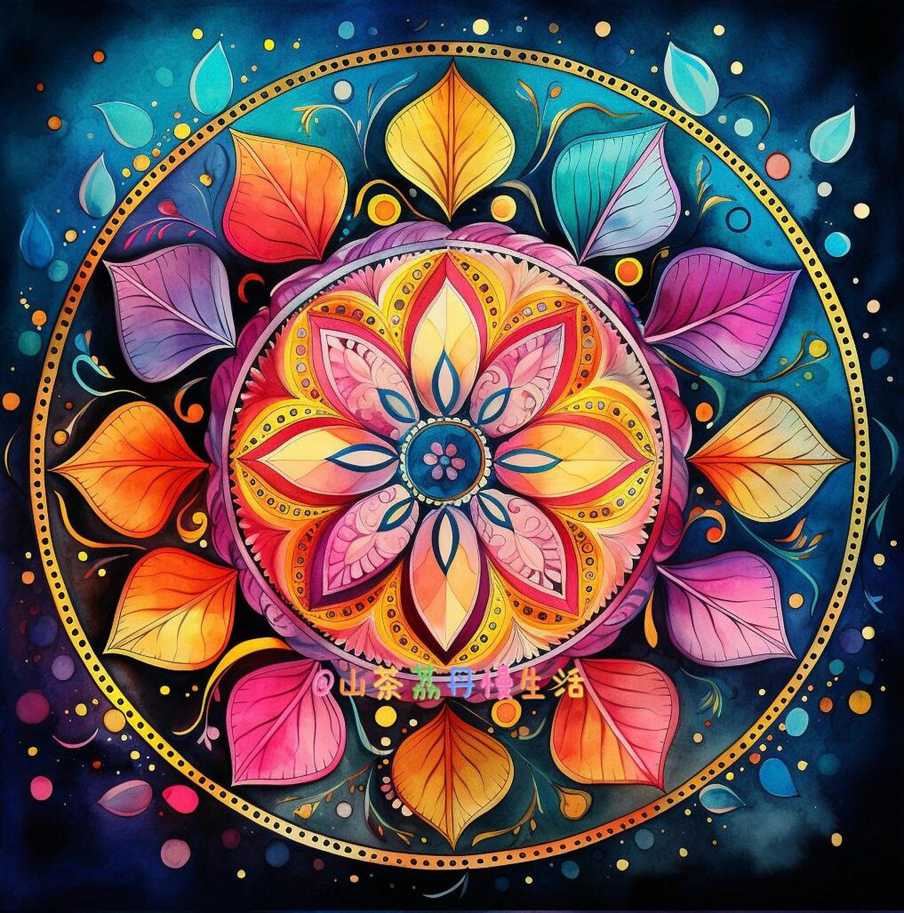 曼陀罗绘画的内在整合体现在以下几个方面: 1.