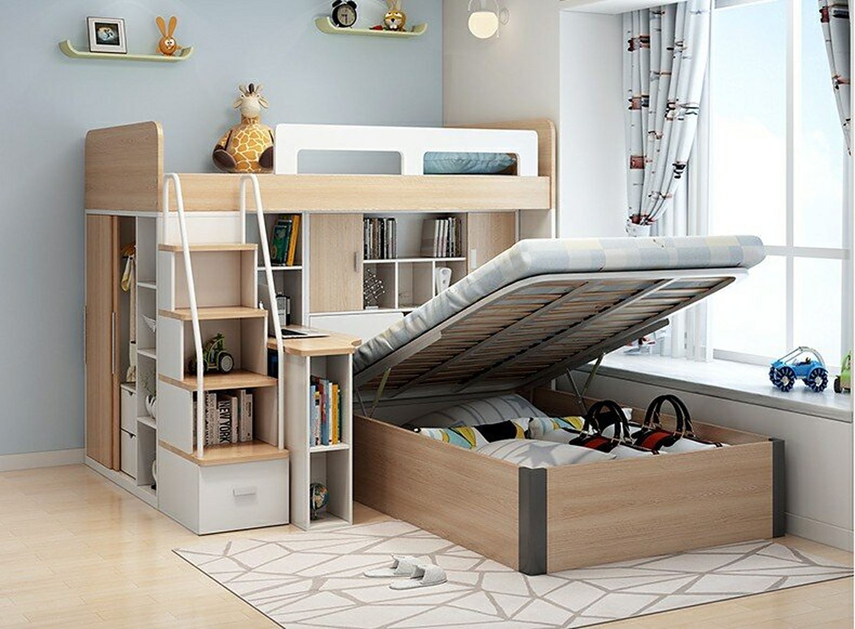 一儿一女房间这样设计太赞了99你们想要吗 94都说男女有别,但孩子