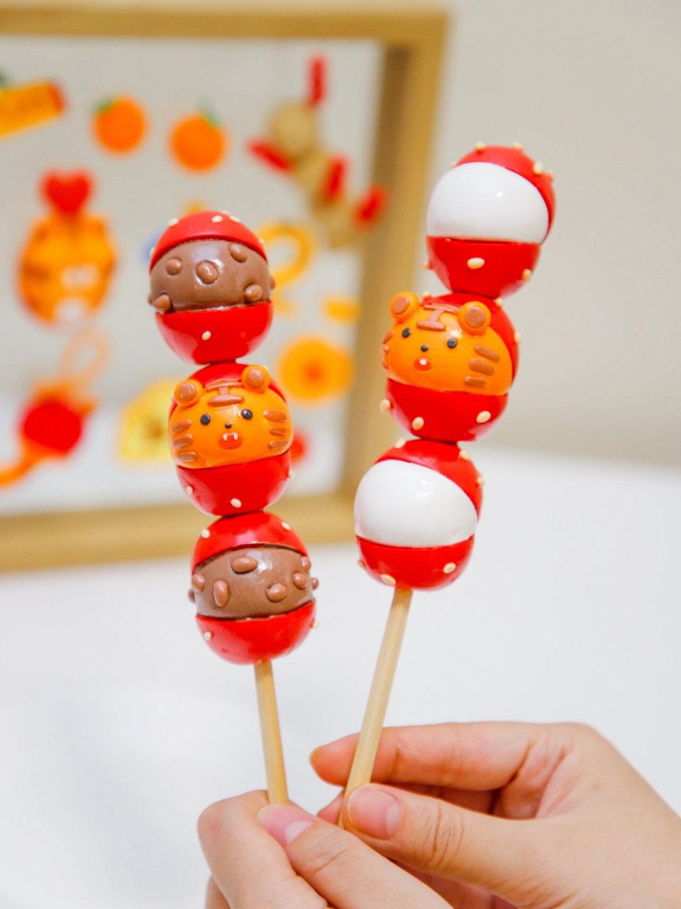 超轻粘土|7715冬日必备夹馅糖葫芦95附教程 年终赶集的时候总会