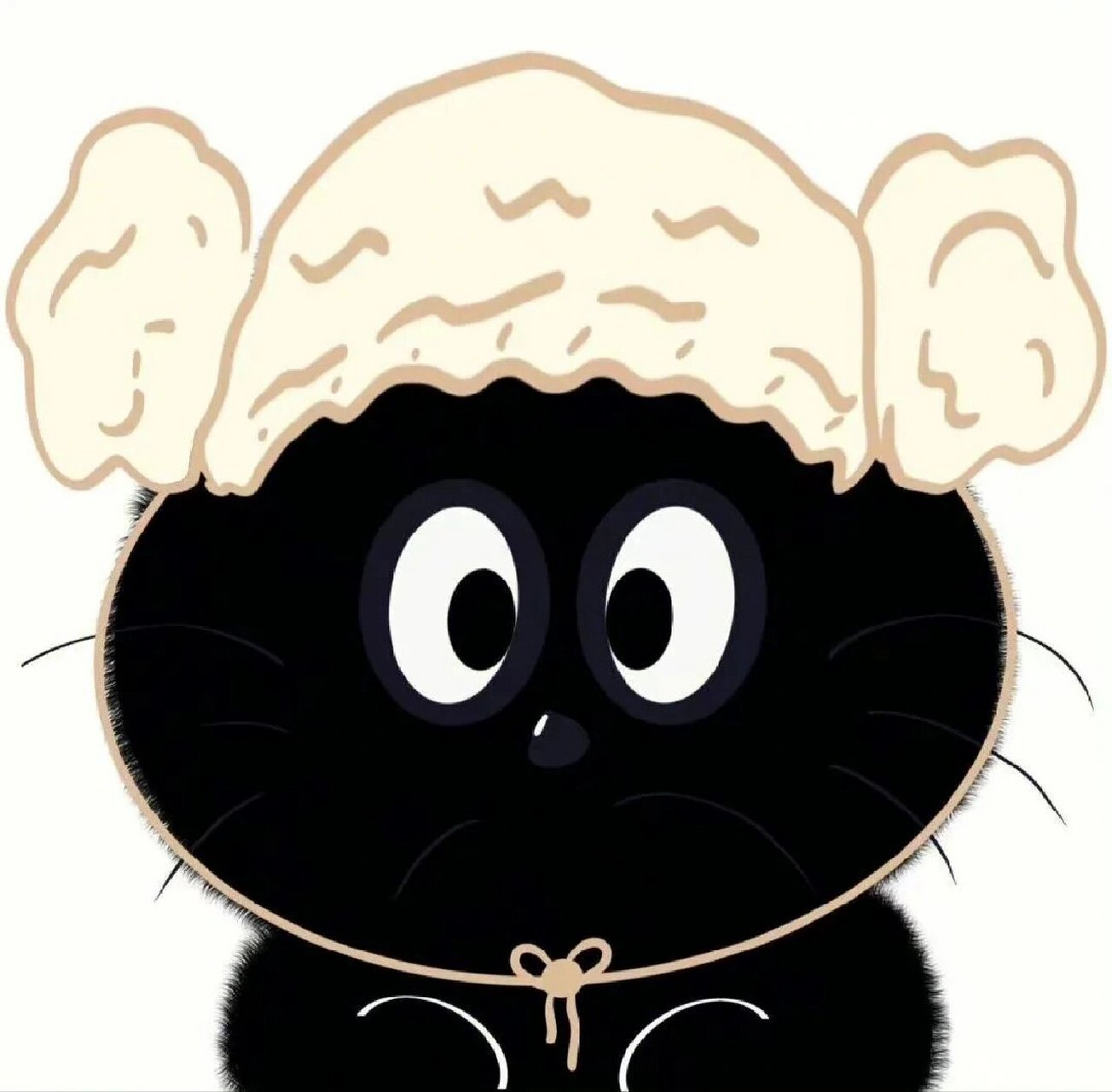 可爱小黑猫头像 可以和闺蜜一起用哦,可爱小黑猫