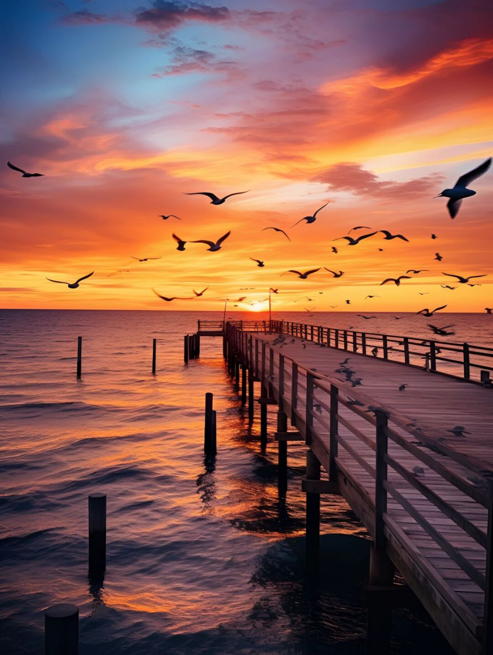 孤鹜与落霞齐飞,秋水共长天一色