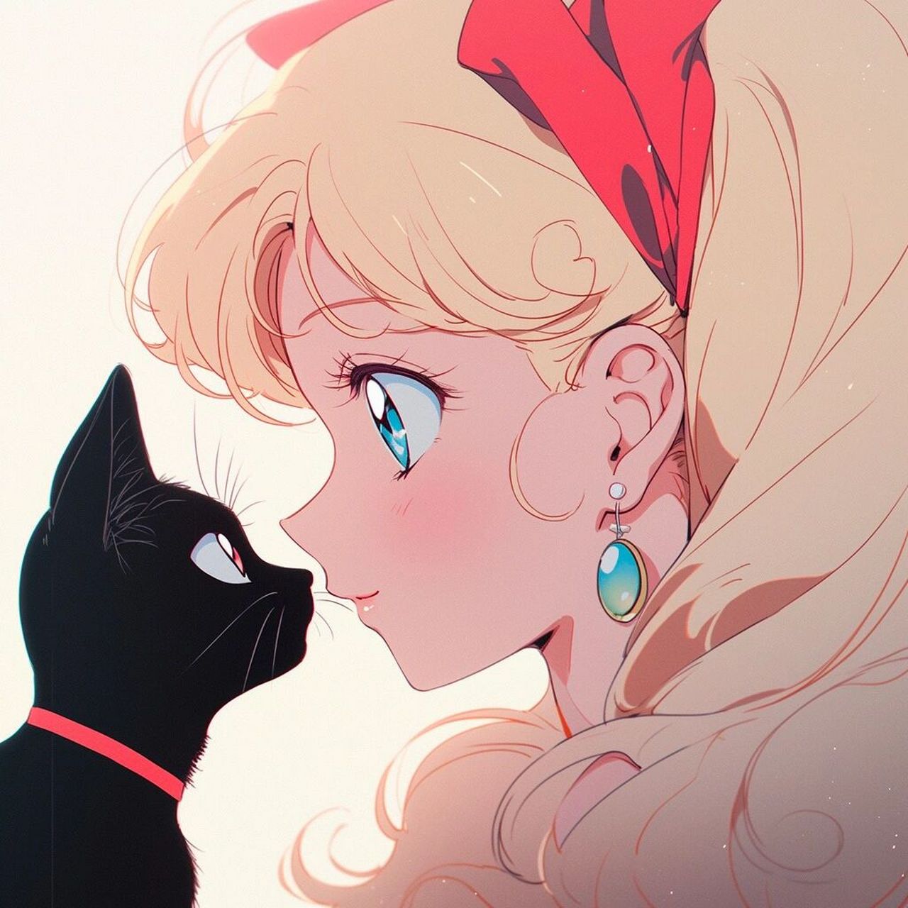 复古旧漫头像|美少女与她的猫咪 好爱这一组,姐妹们,喜欢留言自取哦!