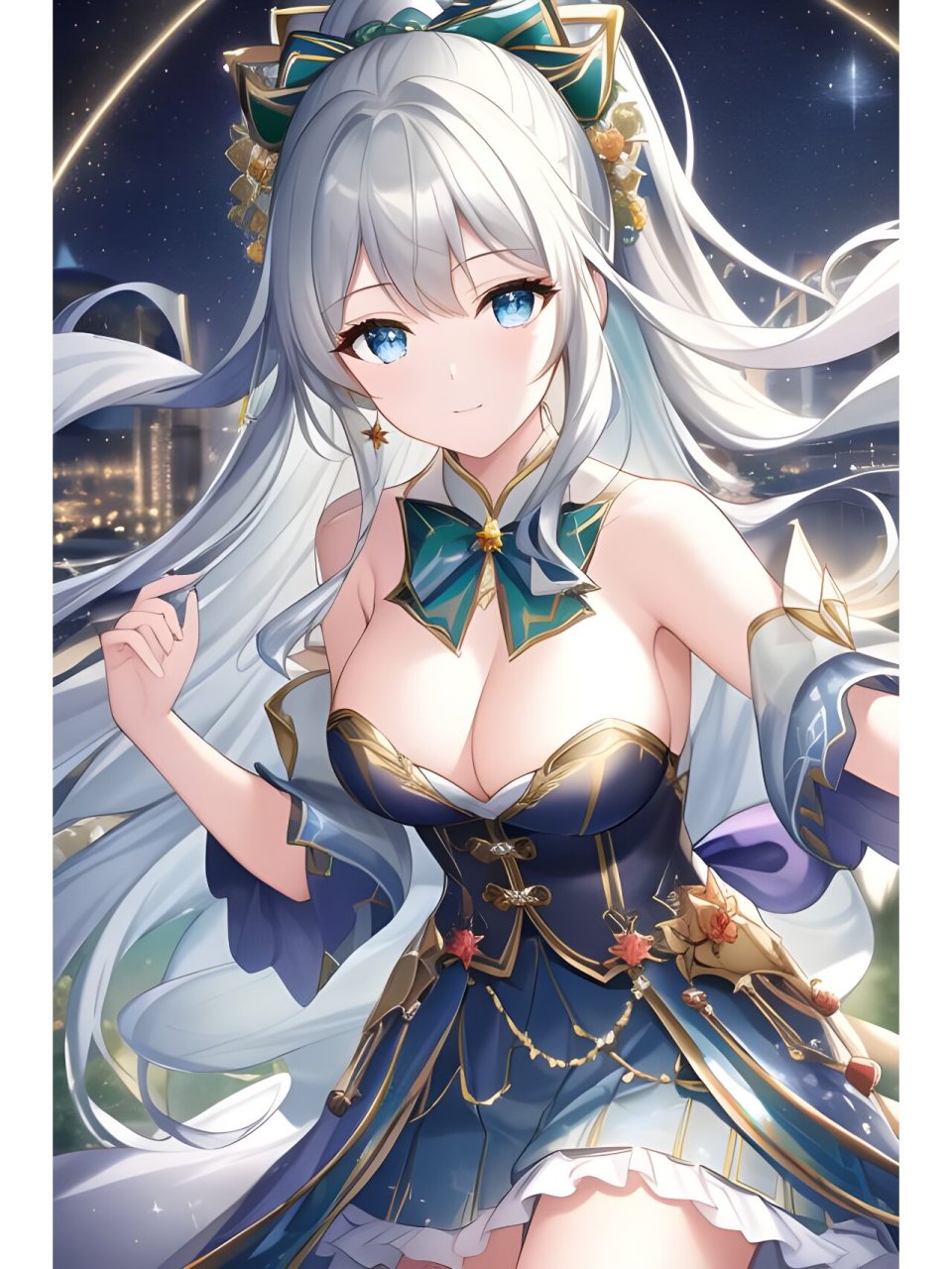 优雅梦幻秘境精灵女,动漫二次元绘画人物