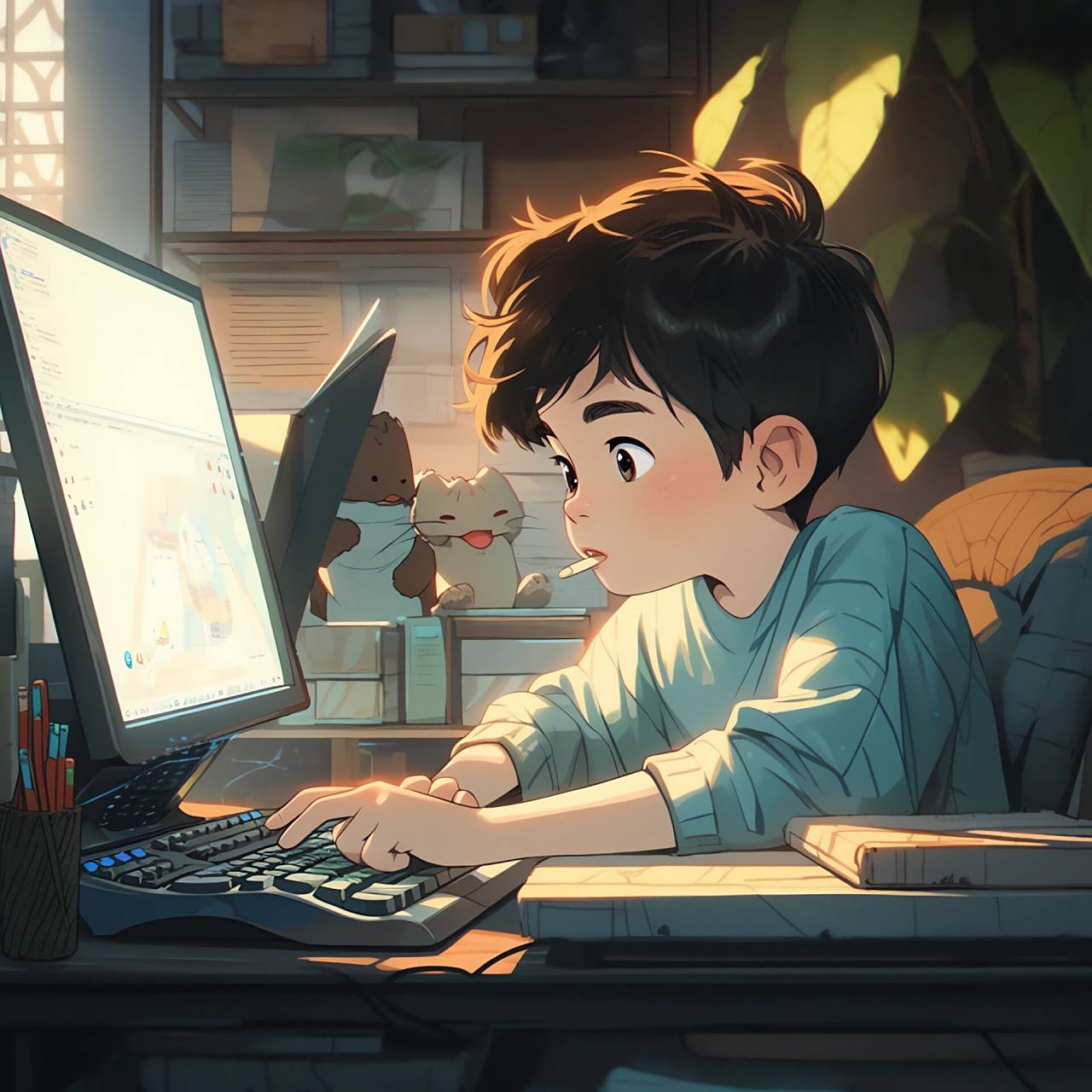 第28期 可爱卡通男生程序员头像