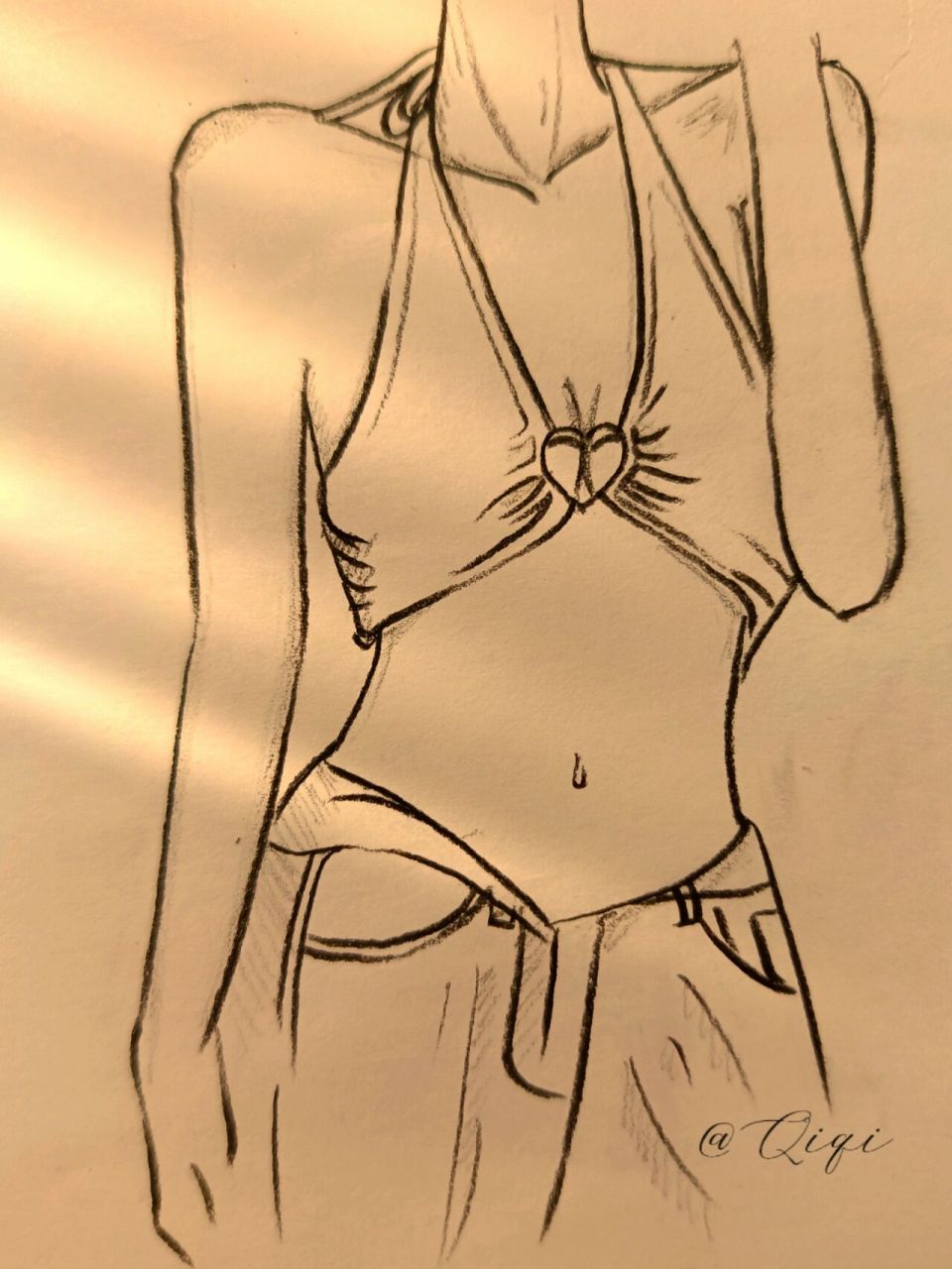女人身材线条简笔画图片