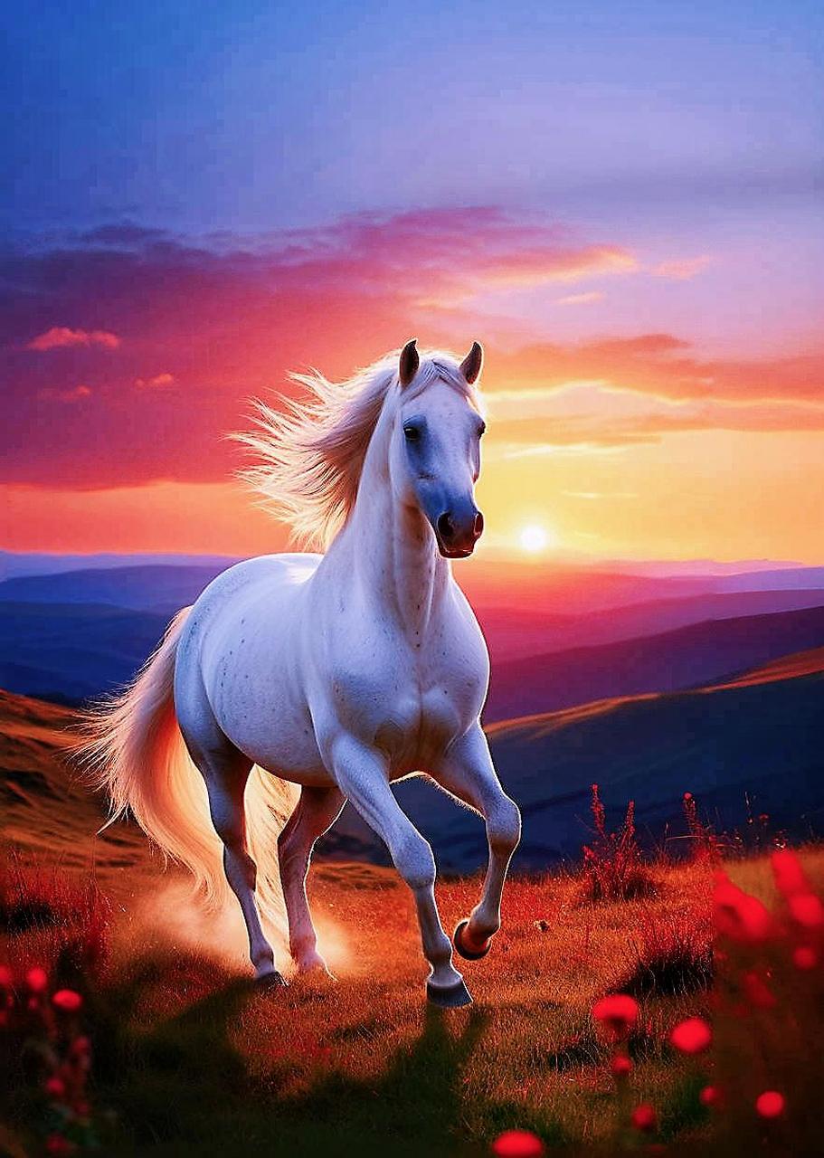 骏马奔腾马到成功背景图.