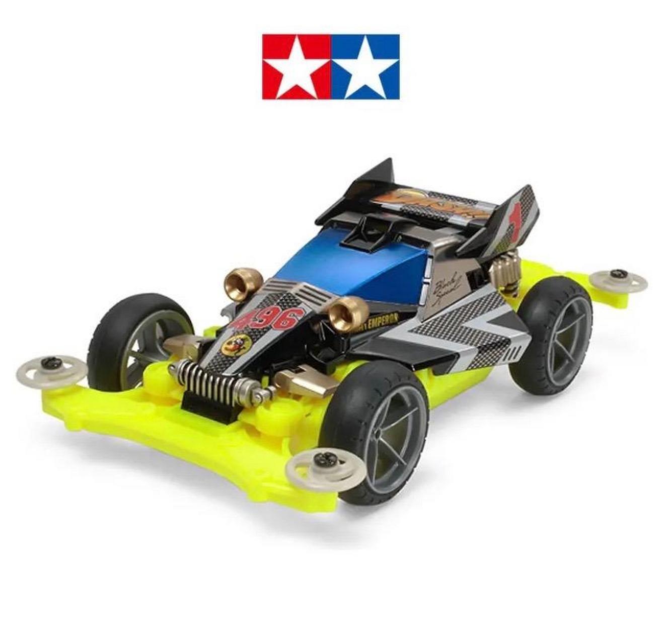 田宫四驱车四驱小子荧光黄ms底盘黑透皇帝号,货号95296,现货现货.