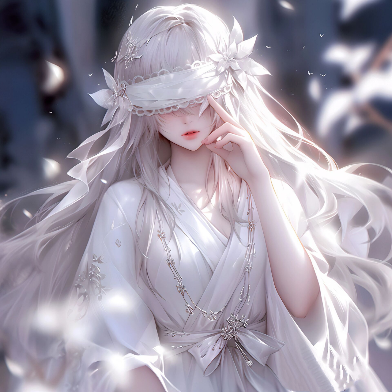 白色仙女头像图片