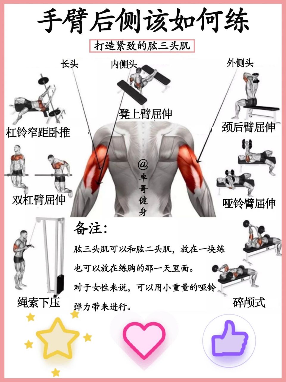 手臂后侧该如何练呢?