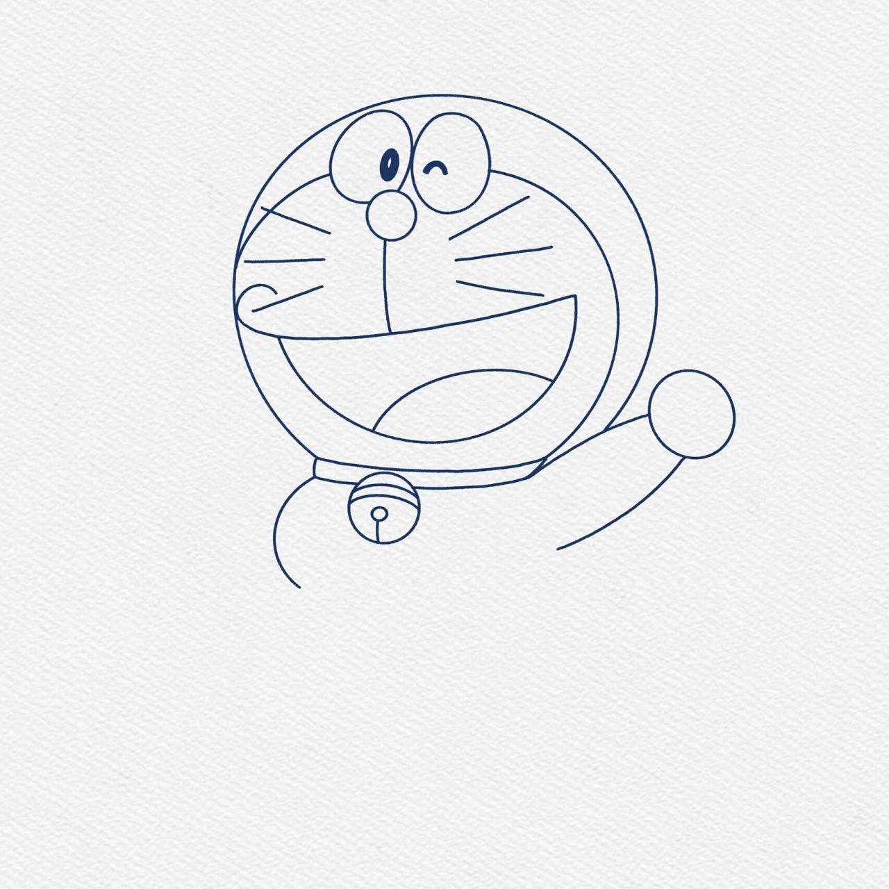 叮当猫简笔画教程