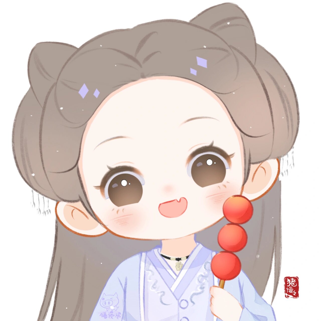 画了个花千骨头像