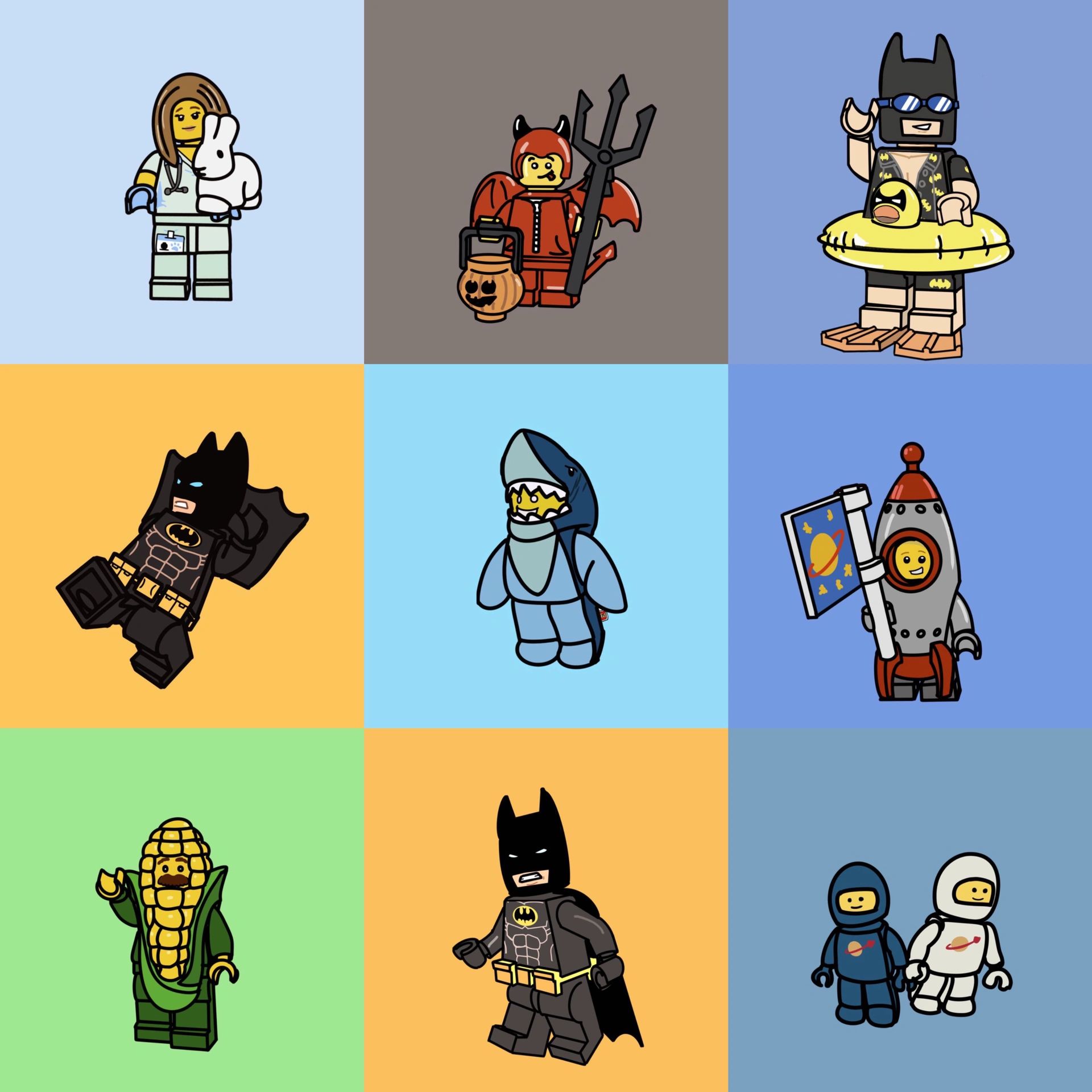 72张乐高人仔作品