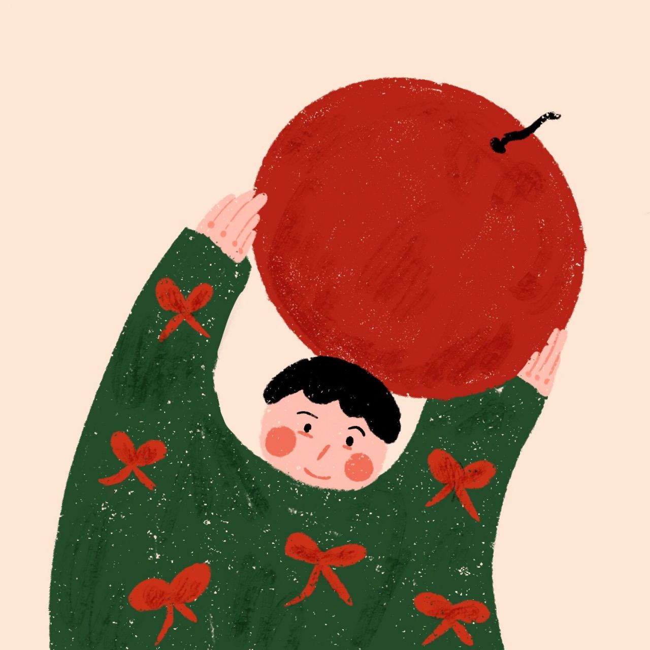 超可爱情侣头像|举个苹果|"苹"安 昨天的 头像都是自己画的 所以有