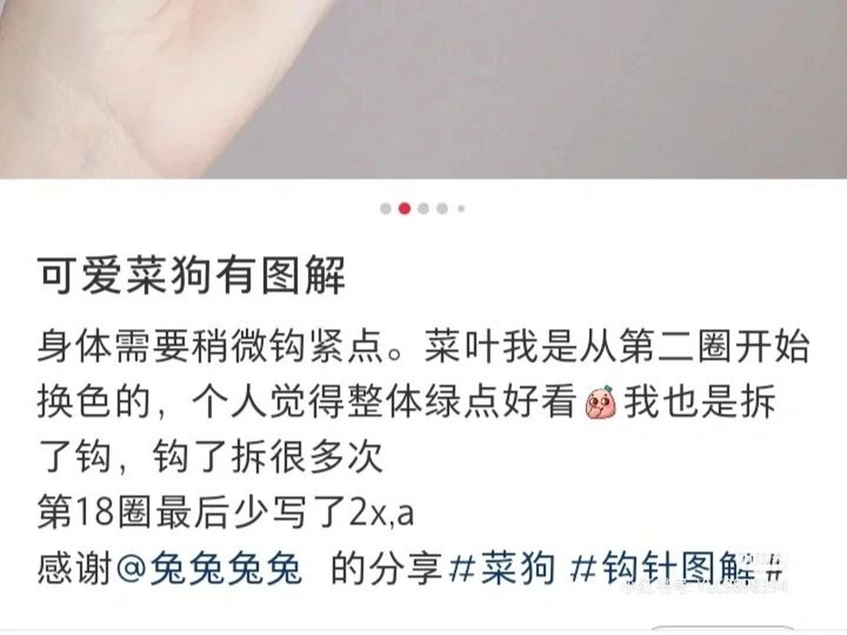 菜狗(钩针图解) 原创见水印