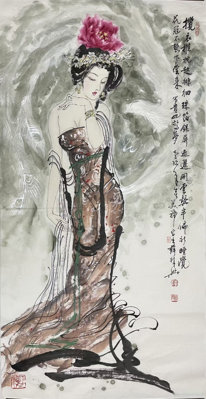 画家薛林兴精品人物#国画##书画