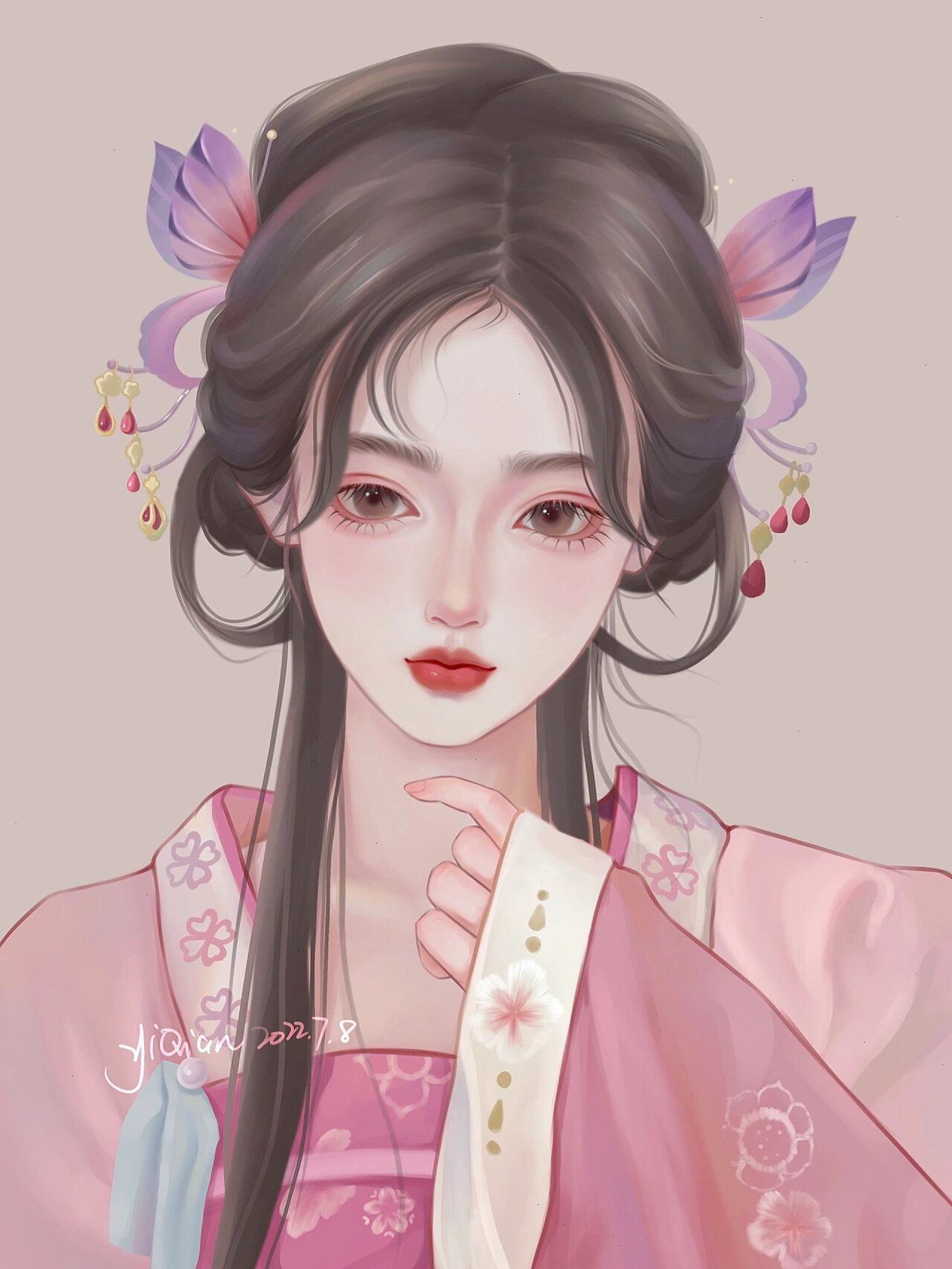 浅画一位古风小姐姐