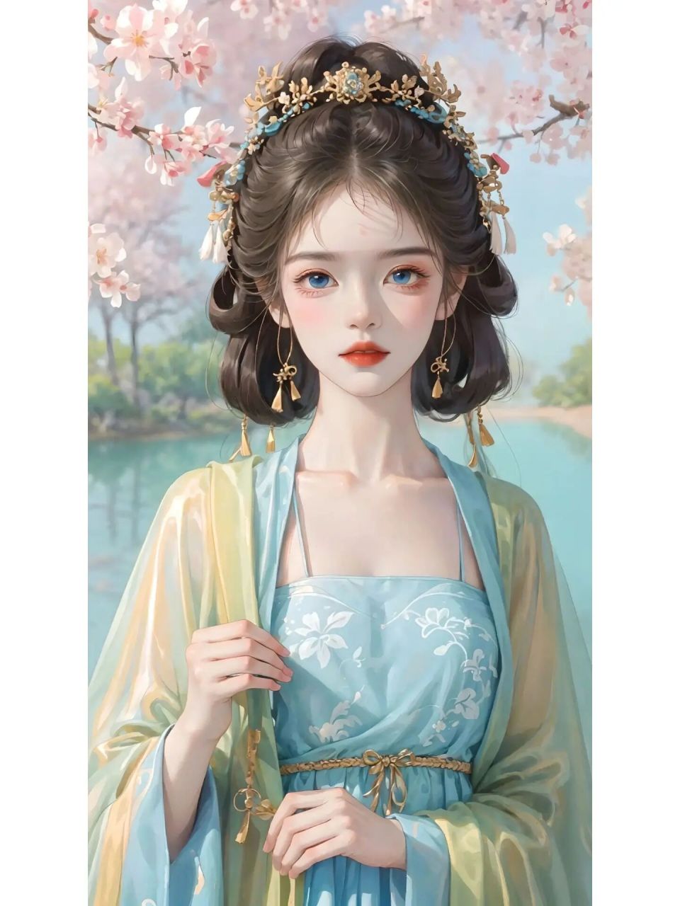 古风壁纸|桃夭 这个脸真的符合古言小说女主的形象! 图片由 生成