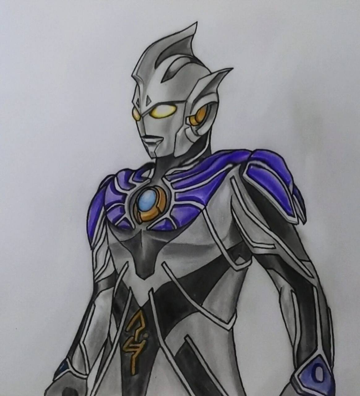 手绘雷杰多奥特曼 当宇宙中两股强大的力量接触时,熠熠生辉的光中便会