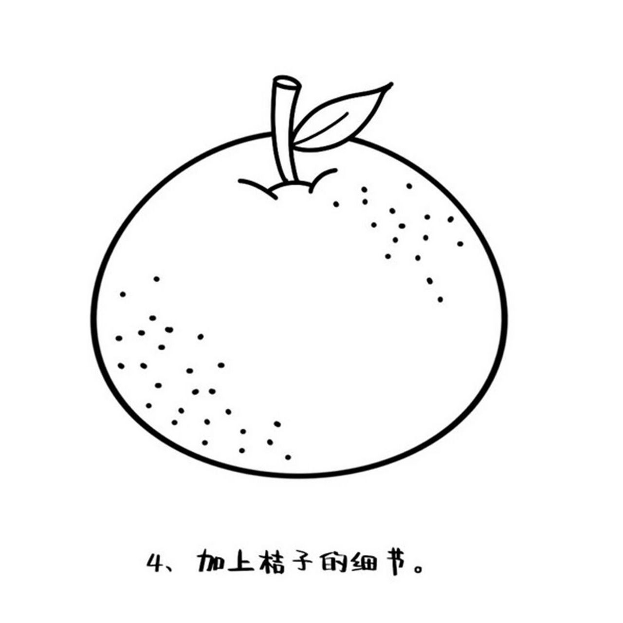 🎨绘画小课堂|小桔子简笔画 🎨绘画小课堂之小桔子简笔画 	 跟着