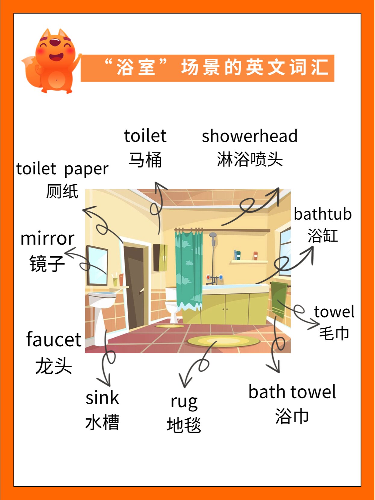97日常英语|「浴室」场景英文词汇大合集