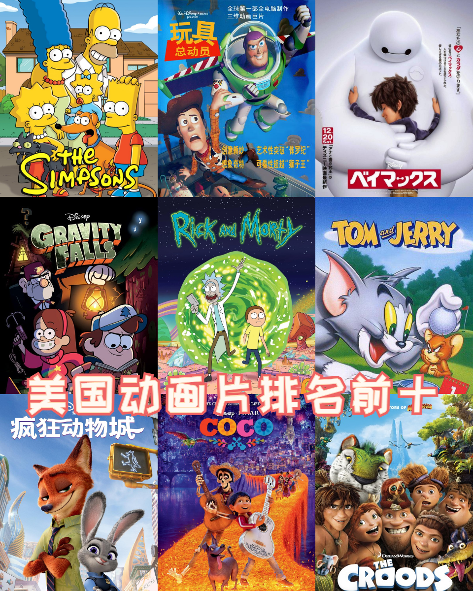 美国动画片排名前十