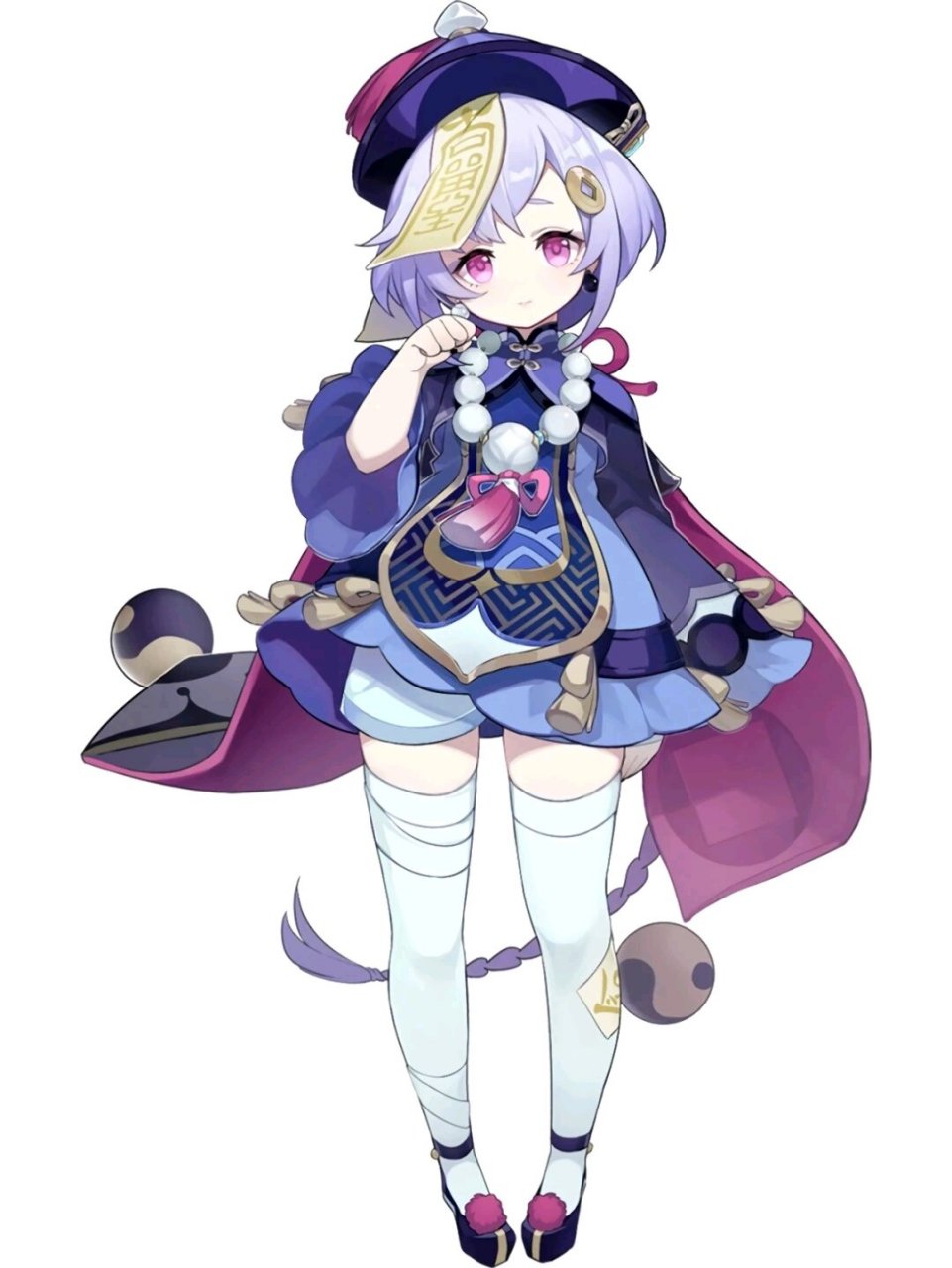 画了七七的立绘10 5304 17 很喜欢七七,所以画了,嘿嘿  不喜