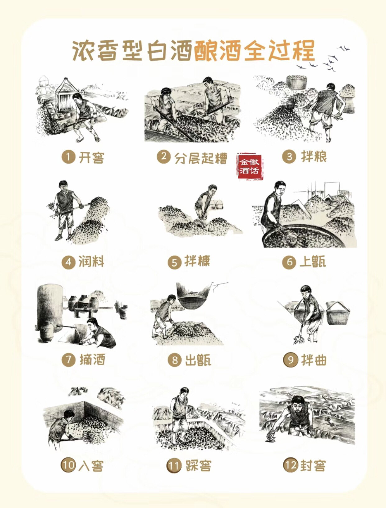 得窖池老" 窖池是白酒酿造环节非常重要的部分,从白酒的酿造工艺来看