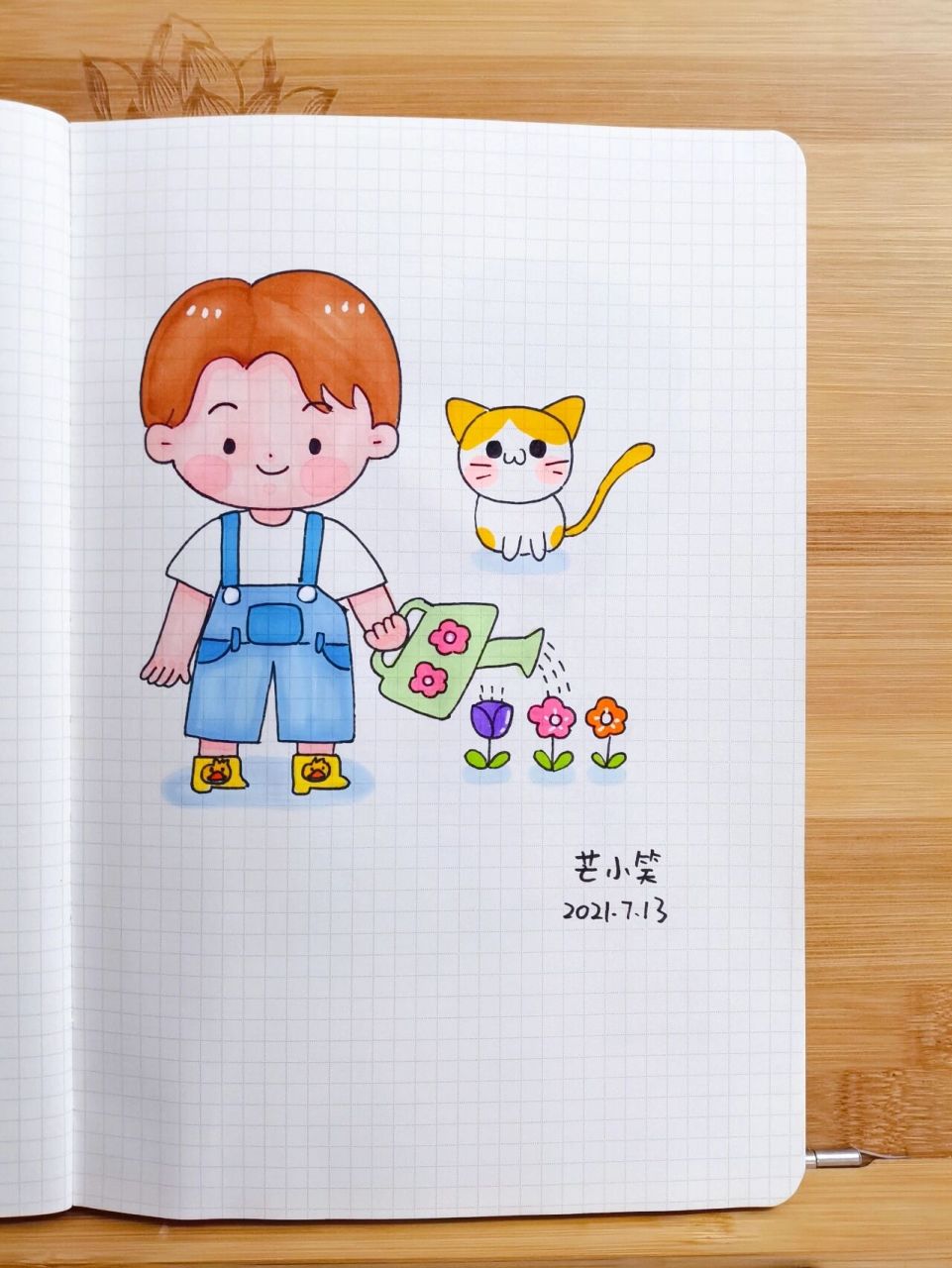 浇花小男孩简笔画(58/300) 7815希望以后能有个自己的院子种些