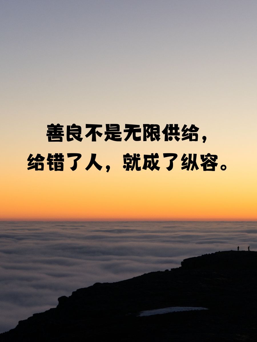 善良喂不饱没良心的人的句子 善.@海风间的爱的动态