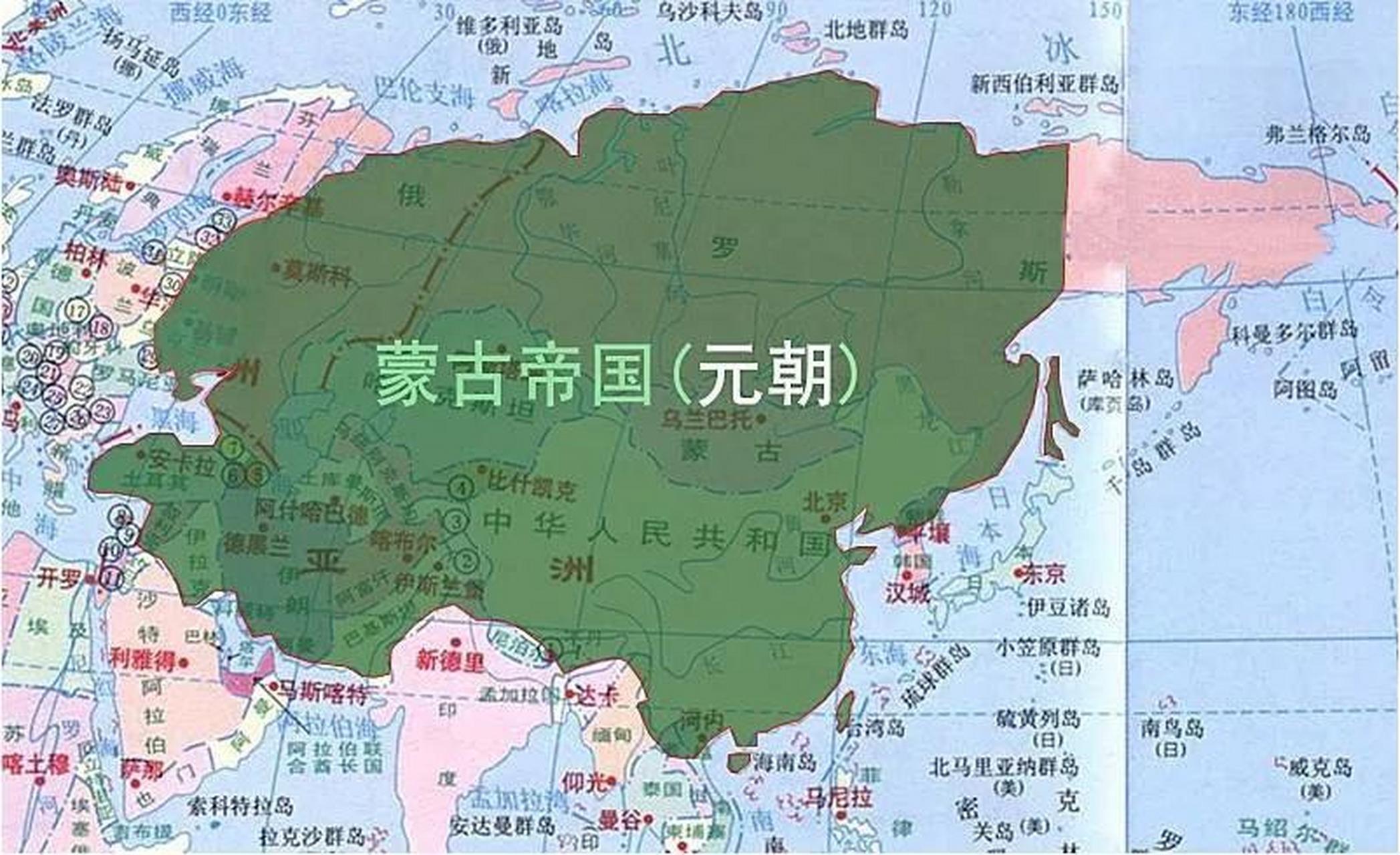 元朝巅峰时期地图图片