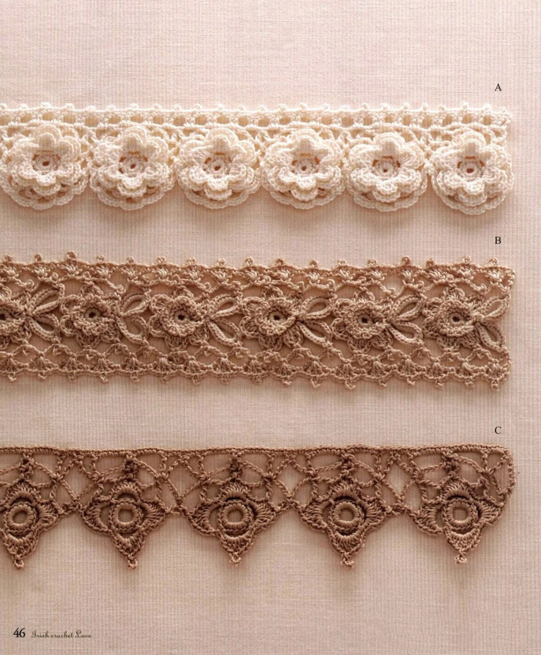钩针花边3(附图解) 一组新的花边图解