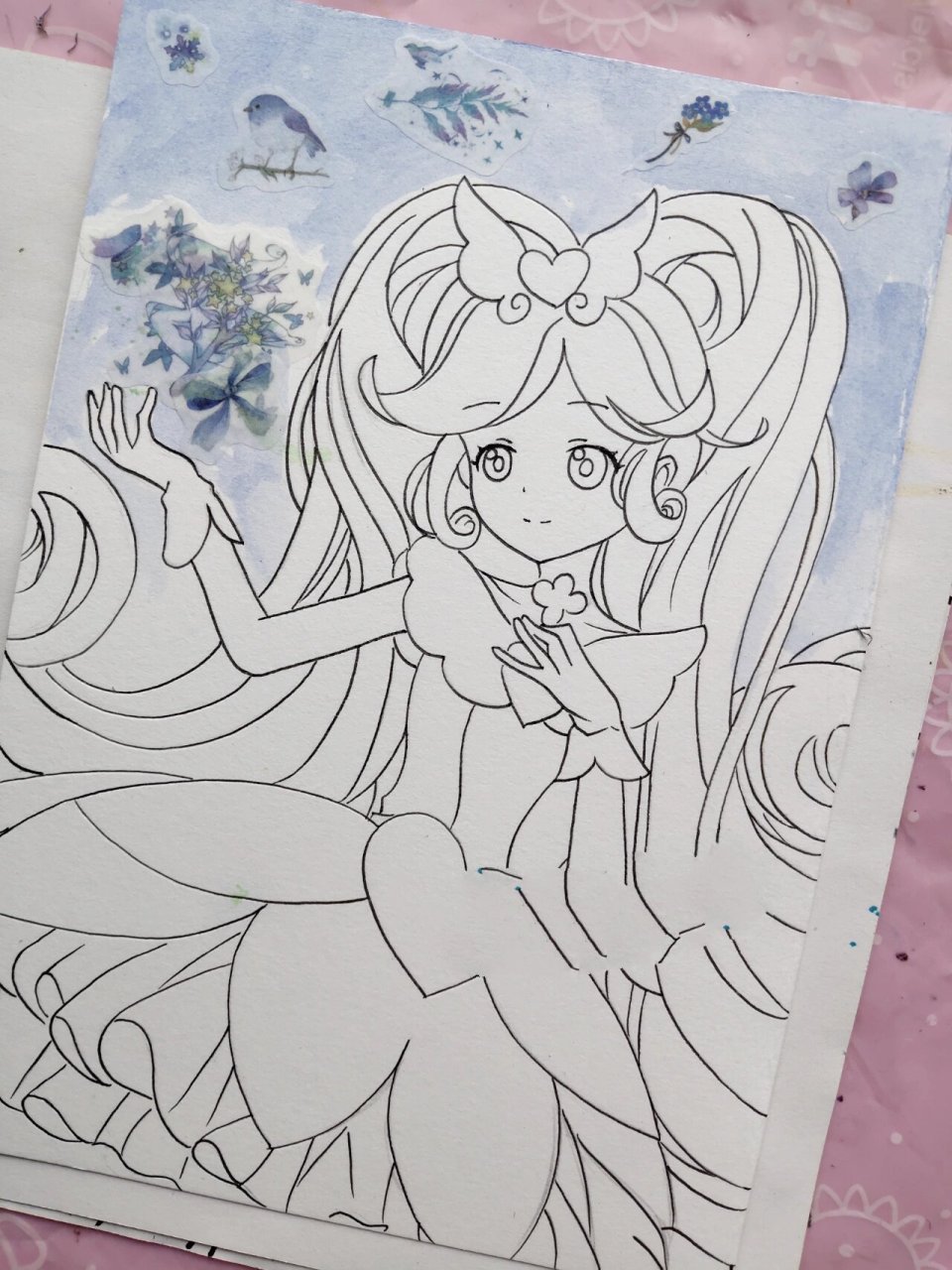 千韩长大版绘画😘 最近画的千韩小姐姐噢