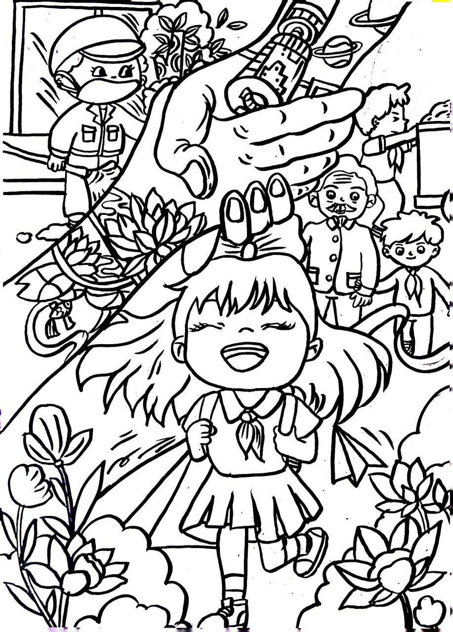 美好生活主题绘画