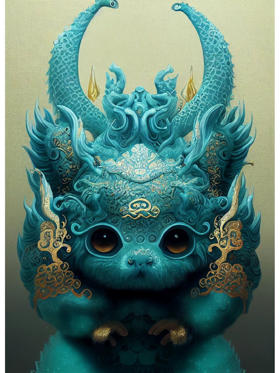 水麒麟,寓意顺风顺水,招财旺财.