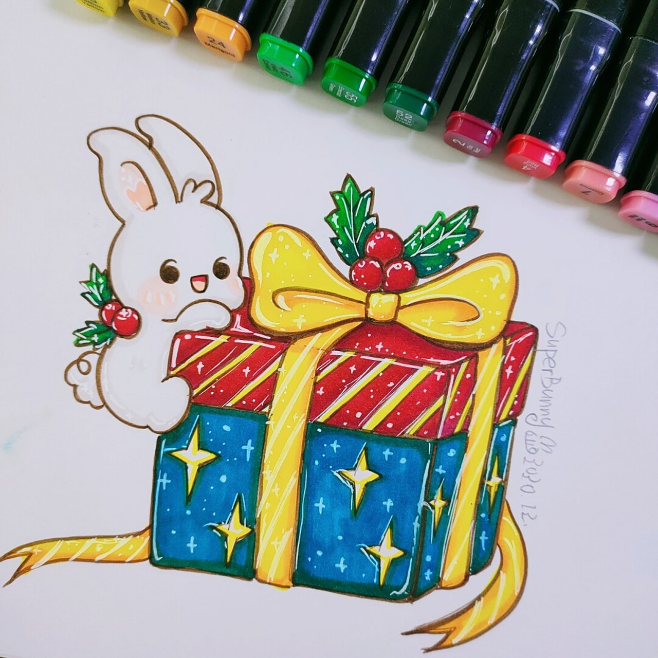 107可爱兔兔马克笔97圣诞礼物兔兔 97979797 949494