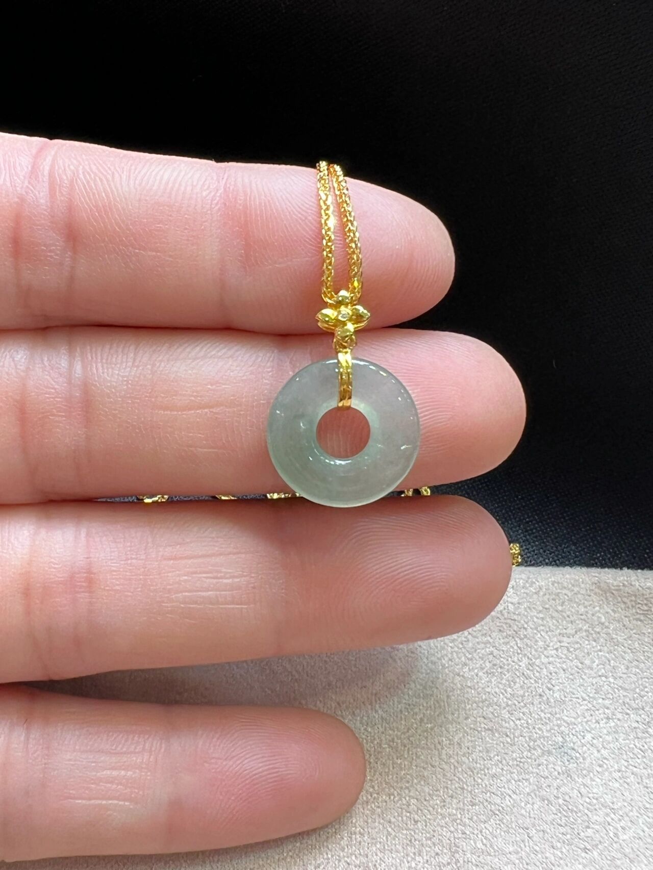 缅甸天然翡翠甜甜圈936种简单镶嵌款式90550 这6种扣头的款式各不