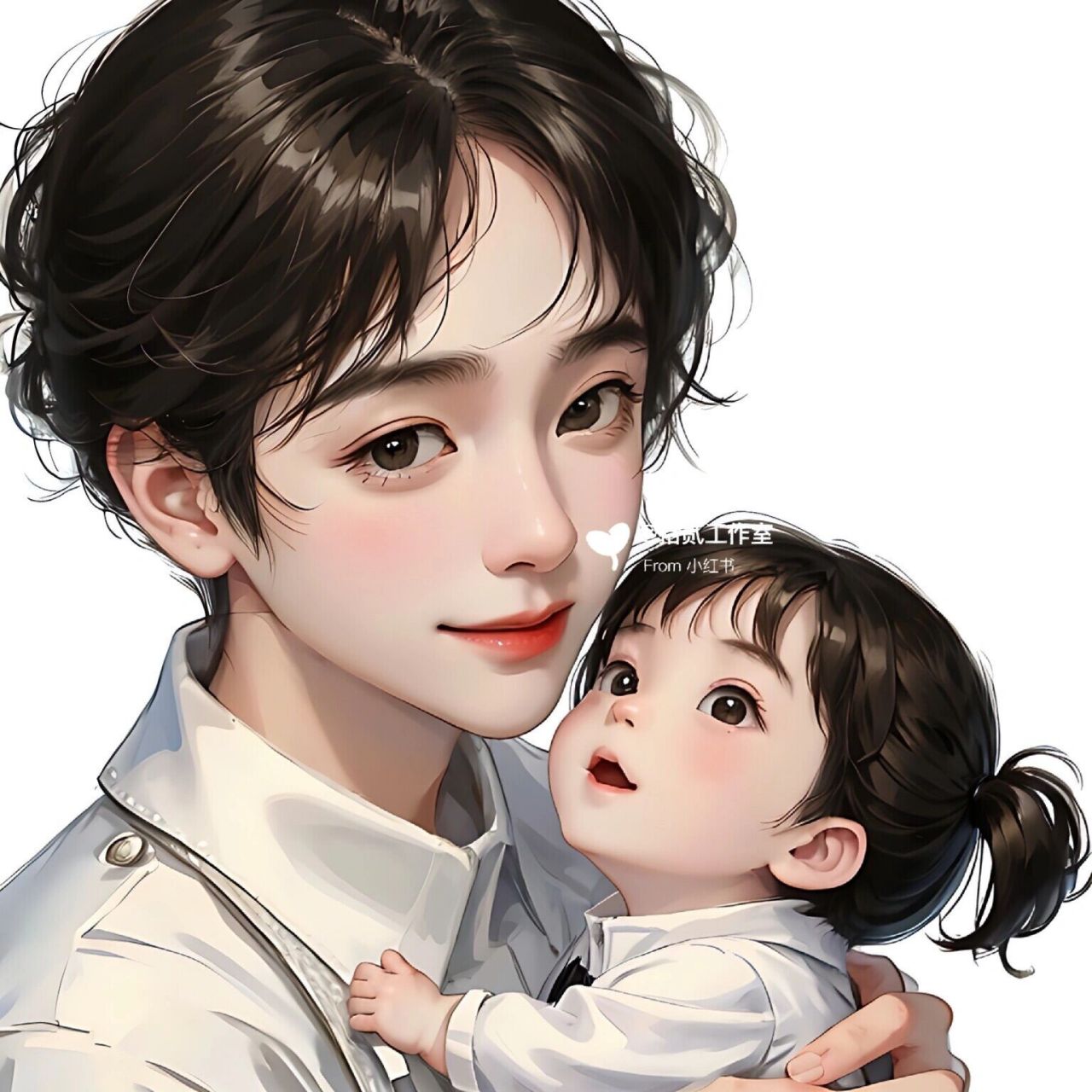治愈系亲子头像7815爸爸跟女儿系列,小棉袄 原创图片,请勿转载,如