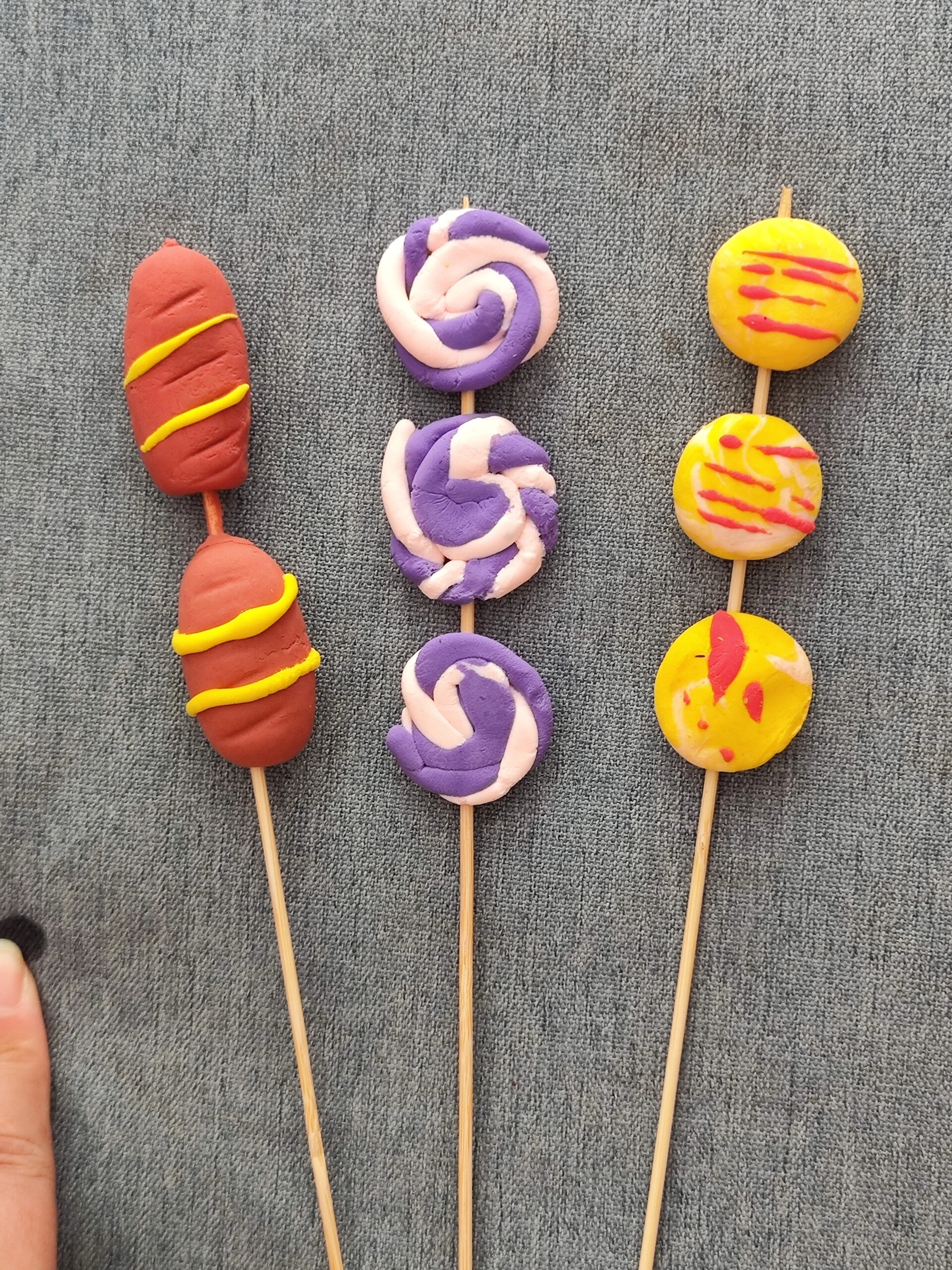 幼儿园烧烤黏土手工学业