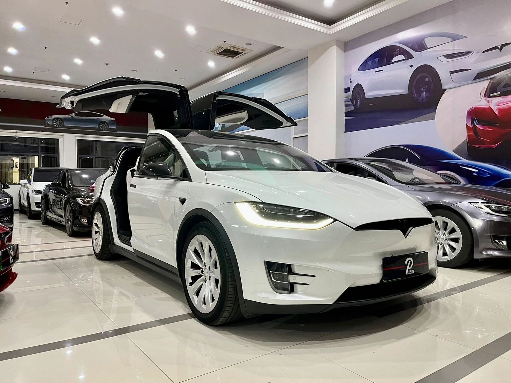 最新到店19款特斯拉modelx高性能 白白六座 19款特斯拉model02x02