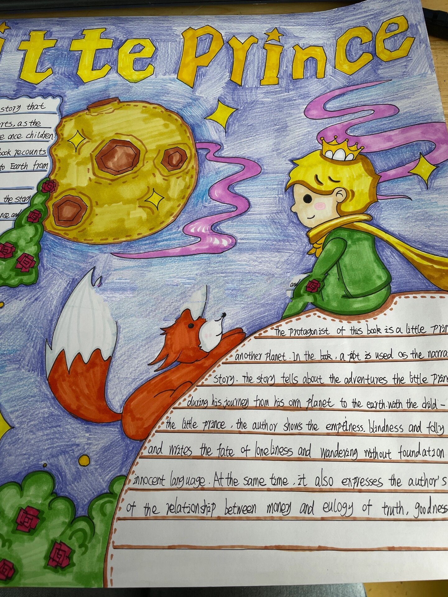 手抄报·推荐一本英语书之小王子系列