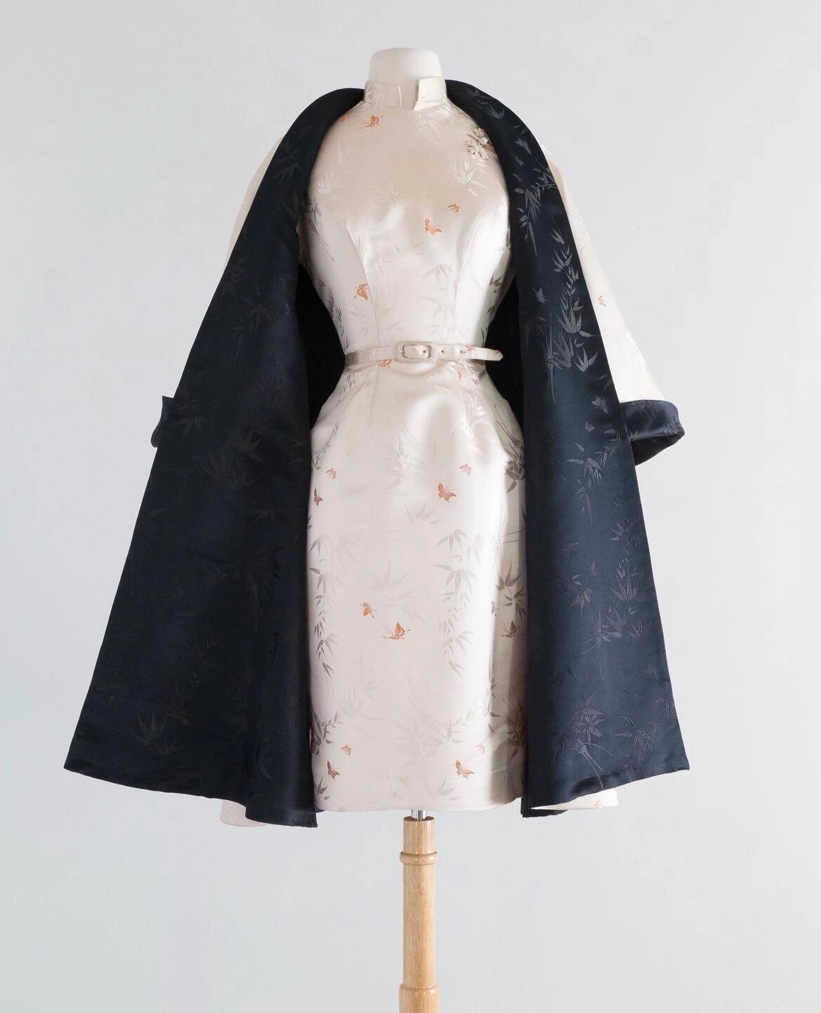 vintage| 50s女士中山装丝绸礼服