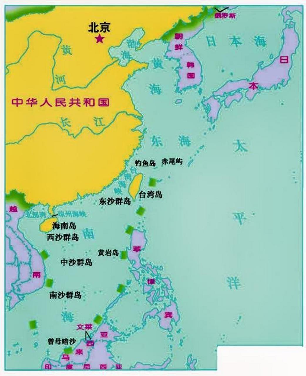 中国海域有四大海,分别是渤海,黄海,东海和南海  渤海是我国的内海