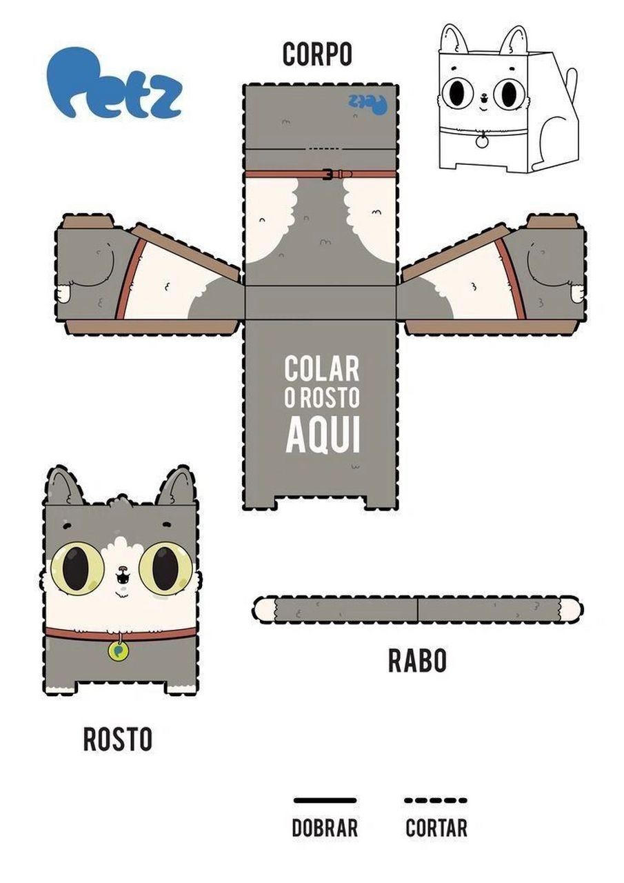立体图纸|8款纸狗图纸,够你们玩的了吧?